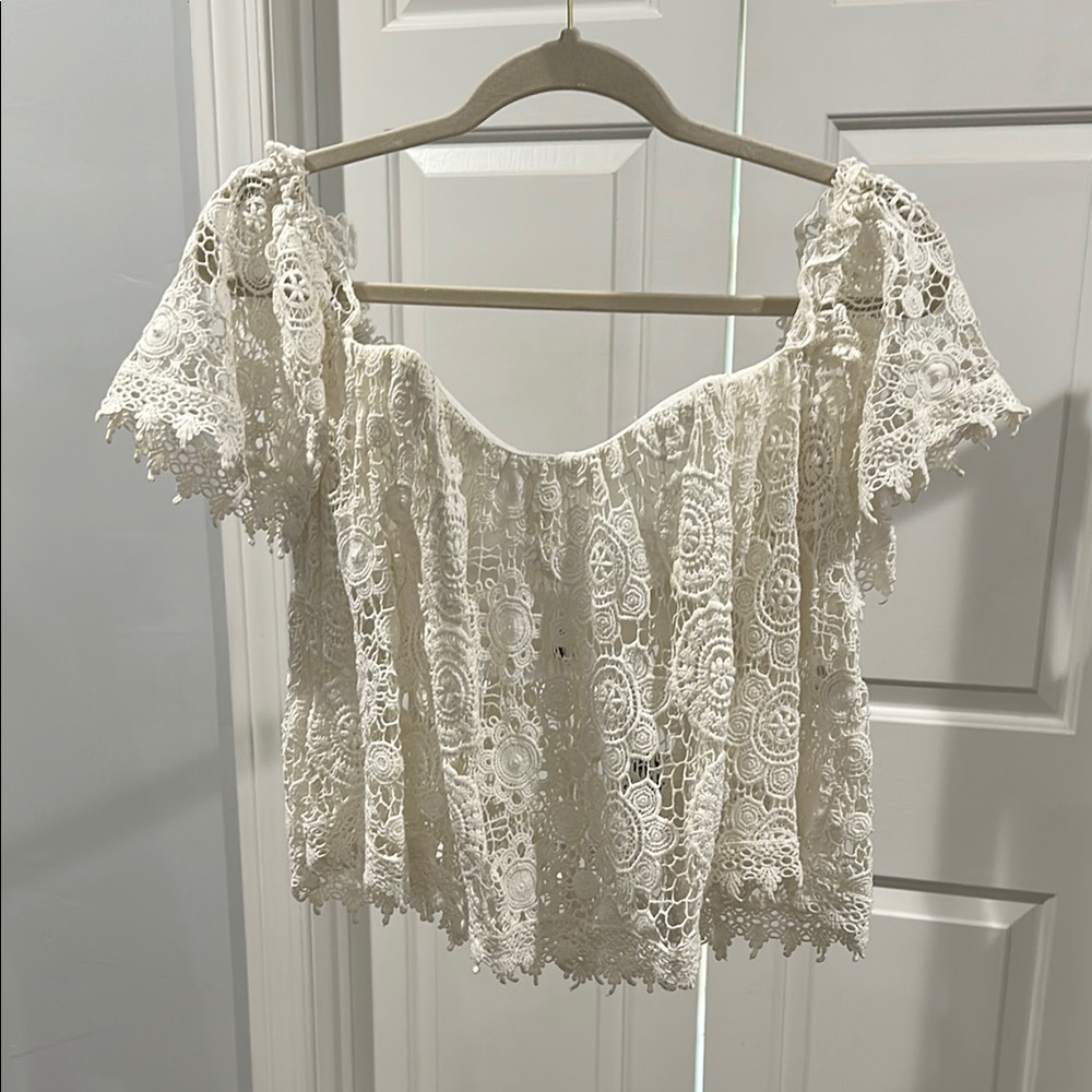 Elegant Lace Off-Shoulder Top
